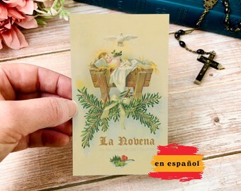 Estampa de oración de la Novena a San Andrés / Tradición católica de Adviento (Descarga digital)
