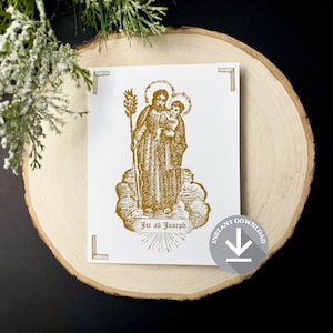 Ite Ad Joseph-wenskaart | Katholieke wenskaart | Sint-Jozef-wenskaart voor katholieken, katholieke kantoorbenodigdheden, katholiek cadeau