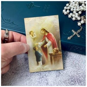 First Communion Prayer Card Template | Party Favor Template | First Communion Favors for Boy, Holy Communion Prayer Editable Corjl Template