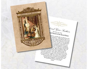 Customizable Catholic Wedding Prayer Cards: St. Joseph & Mary, 3x4" (Digital Template)