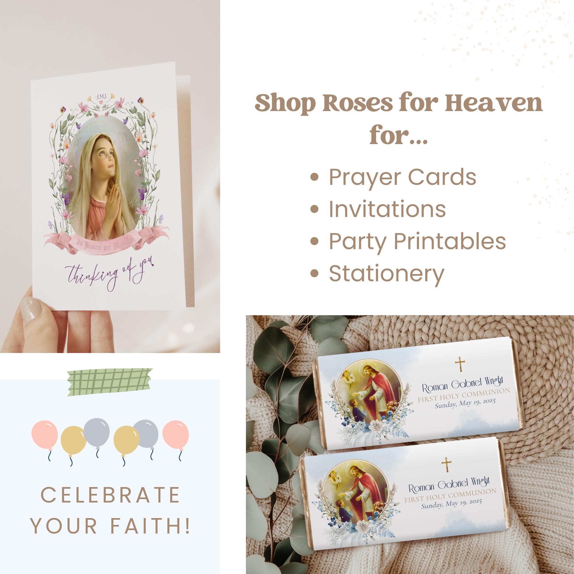 Vintage Marian Greeting Card | Catholic Thank You, Thinking of You