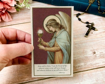 Personalized Catholic RCIA Prayer Cards | Custom Prayer Cards | Customized Vintage Prayer Card for RCIA Candidates, Prayer for New Catholics