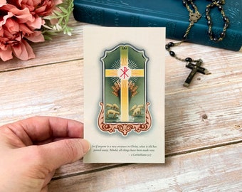 Personalized Catholic RCIA Prayer Cards | Custom Prayer Cards | Customized Vintage Prayer Card for RCIA Candidates, Prayer for New Catholics