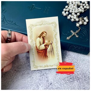 Tarjetas de Oración Personalizadas para la Primera Comunión de Niñas | First Communion Template | Girl Holy Communion Favors, Corjl Template