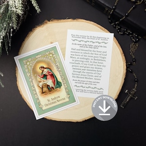 Saint Andrew Christmas Novena Prayer Cards | Catholic Prayer Cards |  Traditional Catholic Novena Prayer for Advent, Christmas PDF Download
