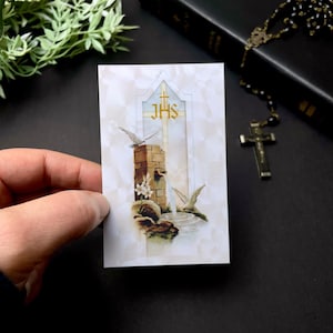 Vintage Confirmation Prayer Card Template, Holy Spirit Prayer Template, Custom Party Favors for Boys and Girls, Editable Digital Download