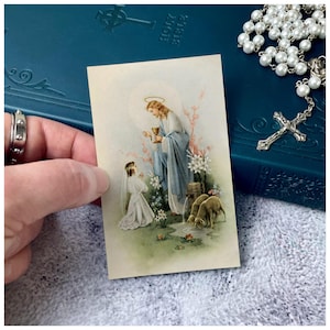 Editable First Communion Prayer Card Template | First Communion Template | Holy Communion Favors for Girls, Communion Prayer Corjl Template