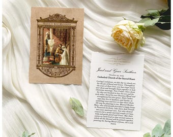 Customizable Catholic Wedding Prayer Cards: St. Joseph & Mary, 3.5x5 (Digital Template)