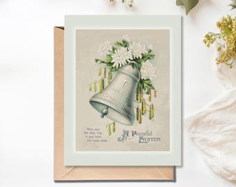 Vintage Easter Greeting Card: Catholic Resurrection Bell (Digital Download)