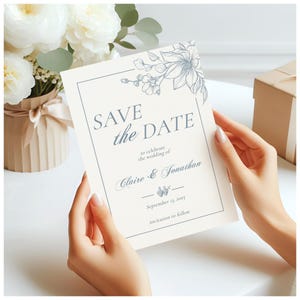 Heilig en onbevlekt hart katholieke Save the Date Card, aanpasbare digitale uitnodiging voor bruiloften, bewerkbare sjabloon voor religieuze ceremonie