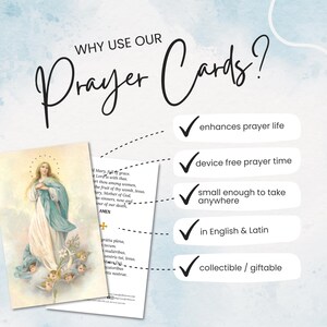 Hail Mary Prayer Card: Catholic Ave Maria in Latin & English (digital ...