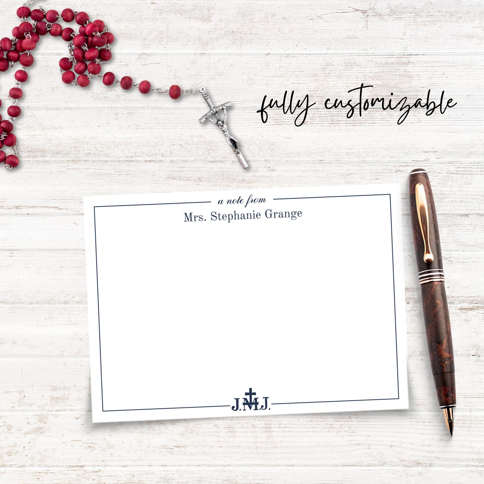 Catholic Note Taking Paper.pdf Editable Catholic Notecard Template, Personalized Stationery (digital ...