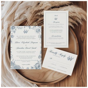 Catholic Wedding Invitation Suite – Sacred & Immaculate Heart, Editable Church Wedding Invitation Template with RSVP and Details Card, Corjl
