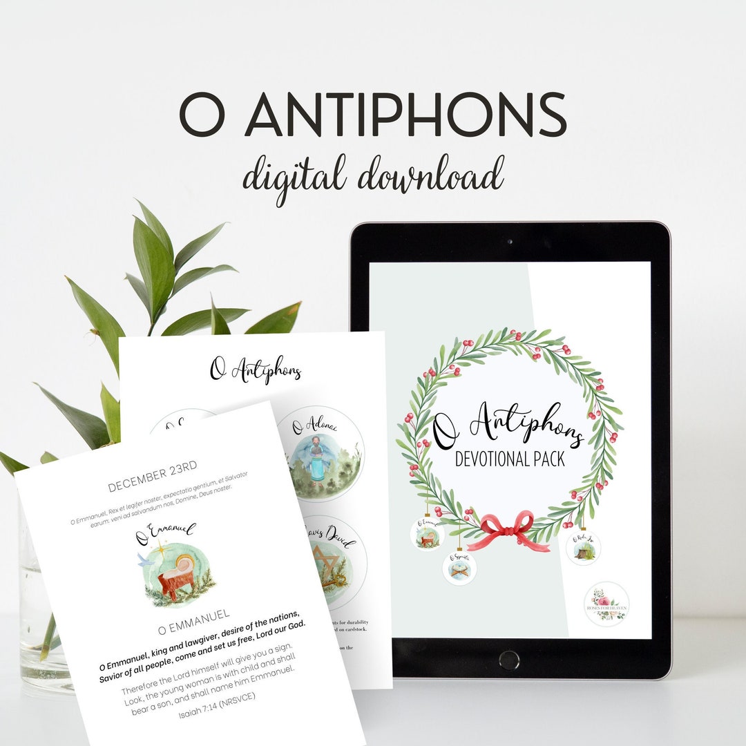 O Antiphons Printable Ornaments Advent Tradition Catholic Prayer Traditional O Antiphons Latin ...