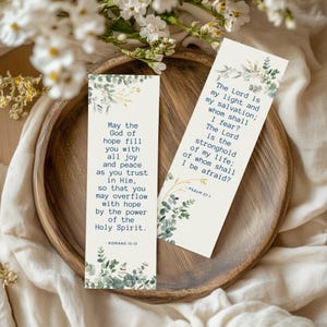 Set of 10 Christian Bookmarks - Bible Verses - Printable Gift - Religious Keepsake for All Ages - Instant Download - Perfect for Book Lovers