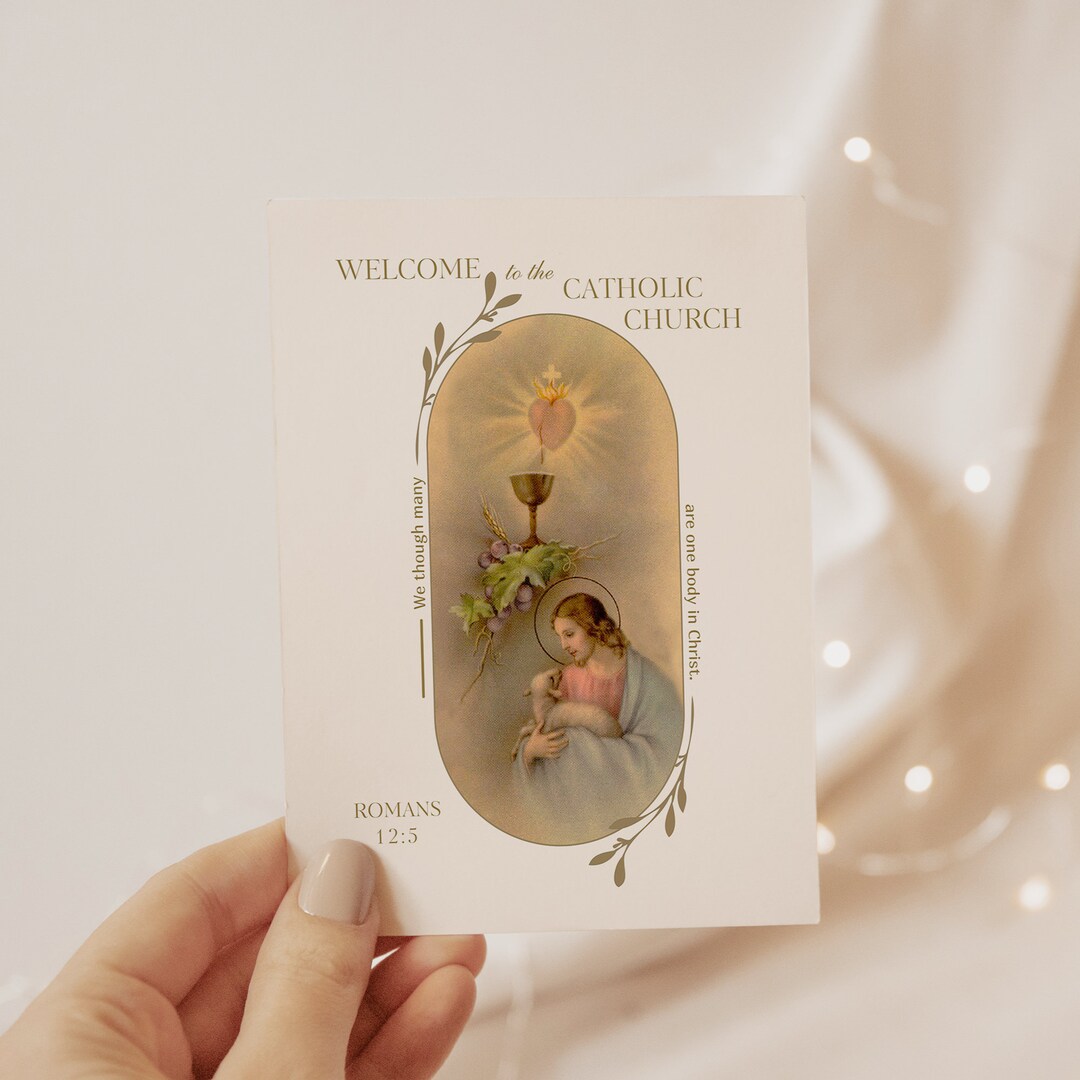 Vintage Catholic RCIA Printable Card Catholic Greeting Card Catholic ...