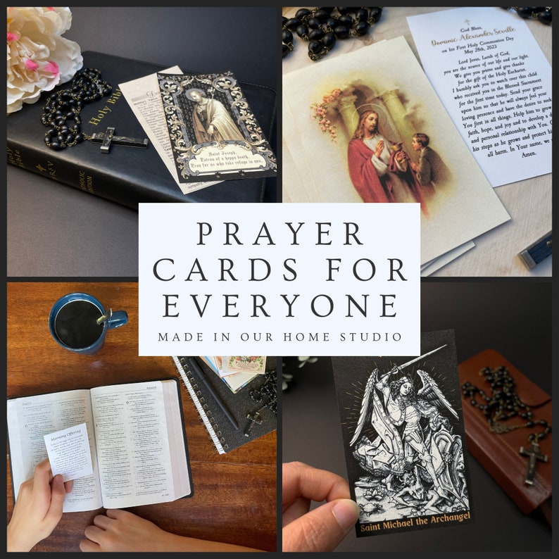 Personalized Catholic Wedding Prayer Cards Custom Prayer Cards Customized Wedding Favor Catholic Reception, Marriage Prayer for Couples image 9