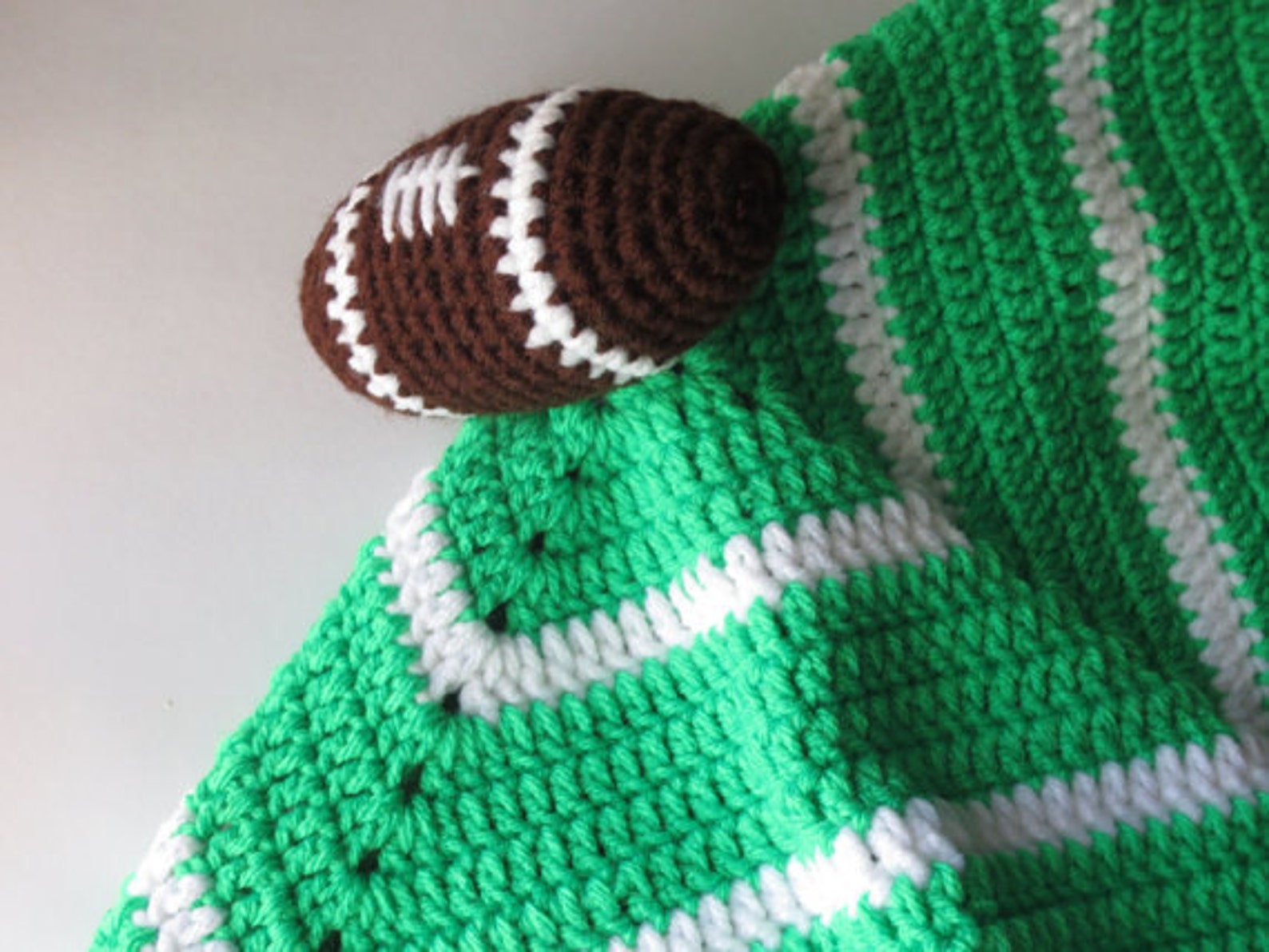 Crochet Football Security Blanket Pattern Crochet Football Etsy