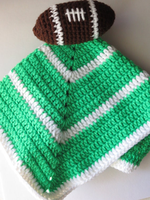 Crochet Football Security Blanket Pattern Crochet Football Etsy