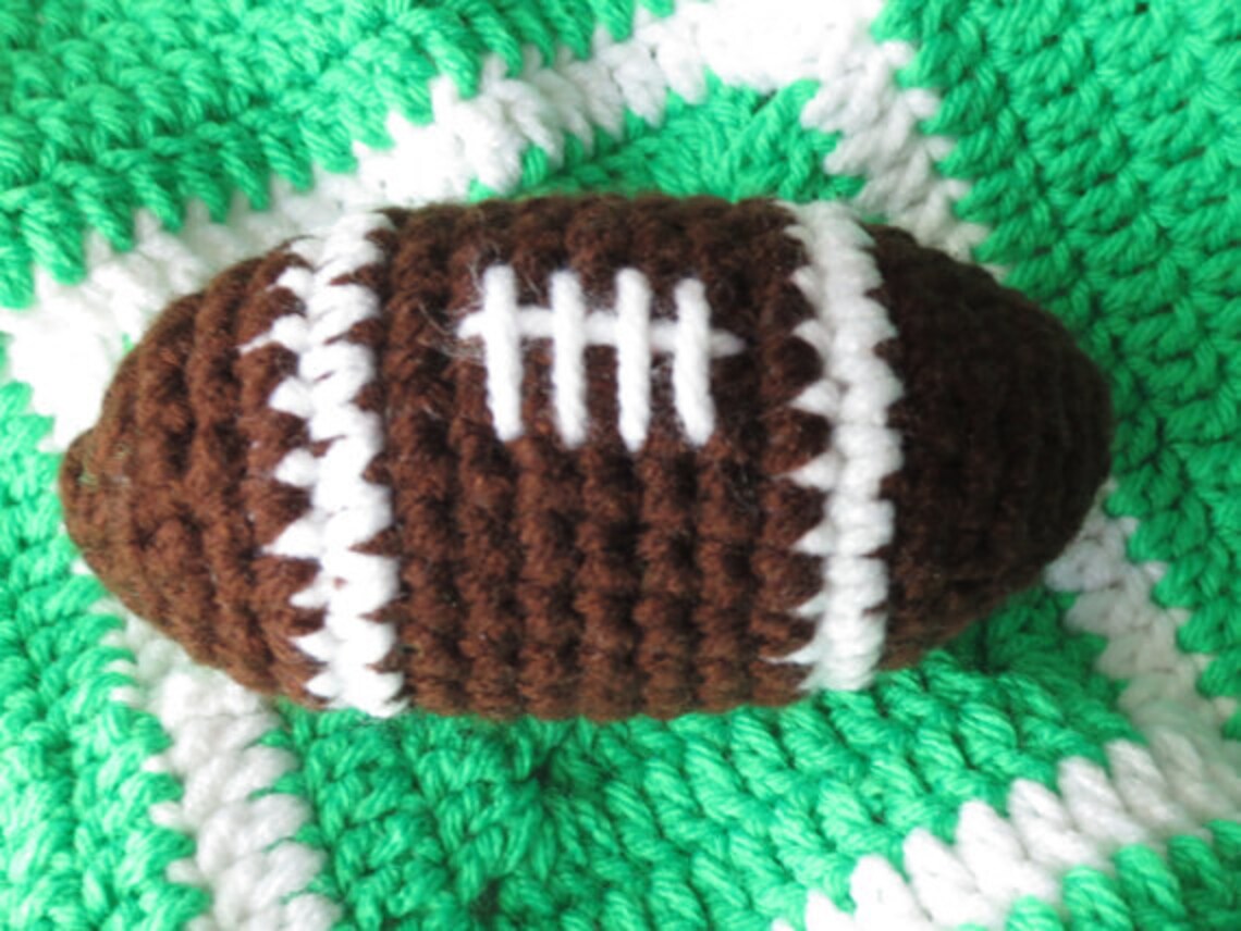 Crochet Football Security Blanket Pattern Crochet Football Etsy