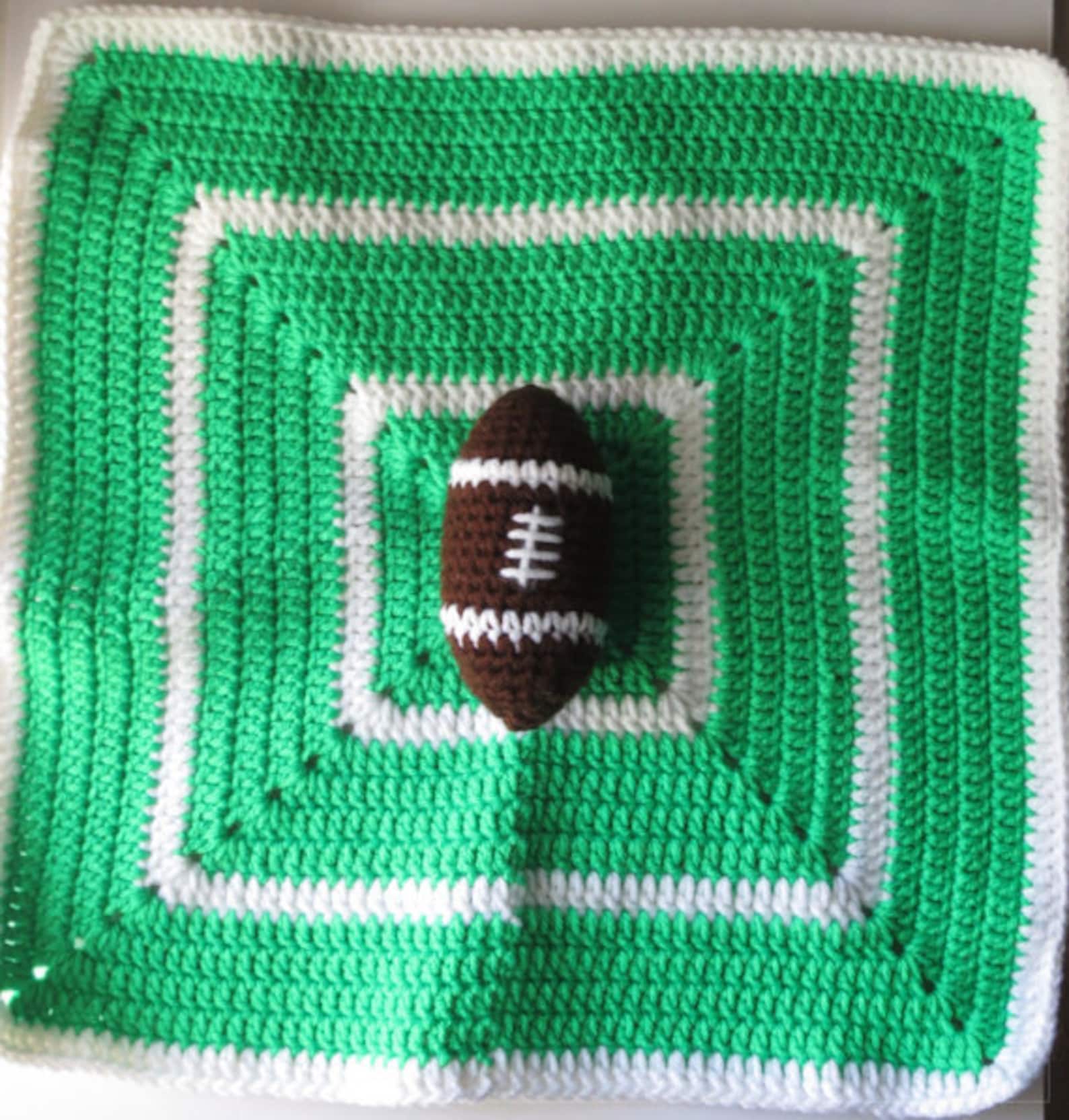 Crochet Football Security Blanket Pattern Crochet Football Etsy