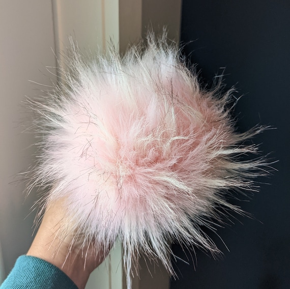 Luxury Faux Fur Pom. Pink. Peony. Blush.hats - Etsy display picture 2