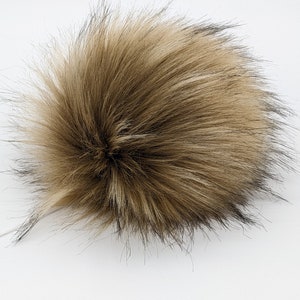 Faux Fur Pom - Faux Fur -Wolf- Pom Pom-Blondie- Pom- Knitting- Crochet-Hats- Supplies
