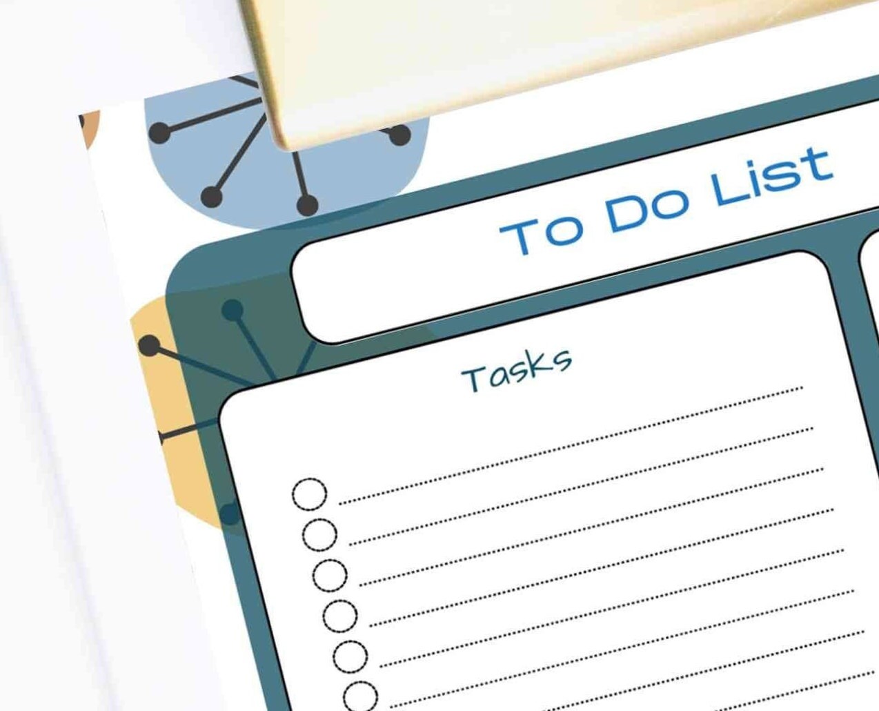 Mid Century Retro to Do List Template is a Printable, Fillable PDF for ...
