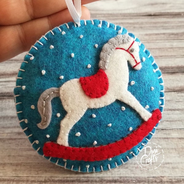 Felt Horse Ornament - Etsy