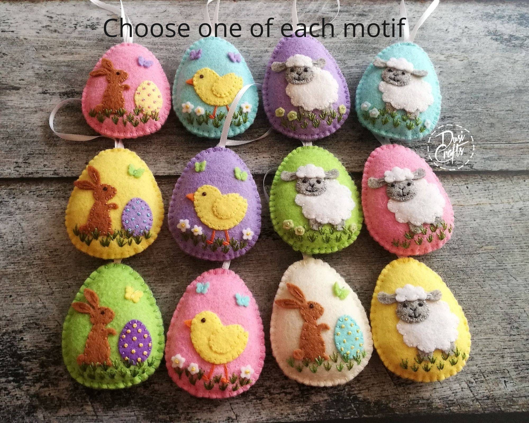 thumbnail image 2 of Surprise Easter Egg From Wool Felt, Cute Easter Basket Decoration, Hidden Dog/Bunny/Pig/Duck/Chicken/Sheep Animal Surprise Egg, Felt 2 of 10