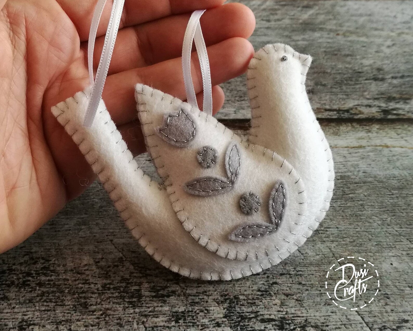 Felt Christmas Retro ornaments with Folk art Felt Christmas | Etsy