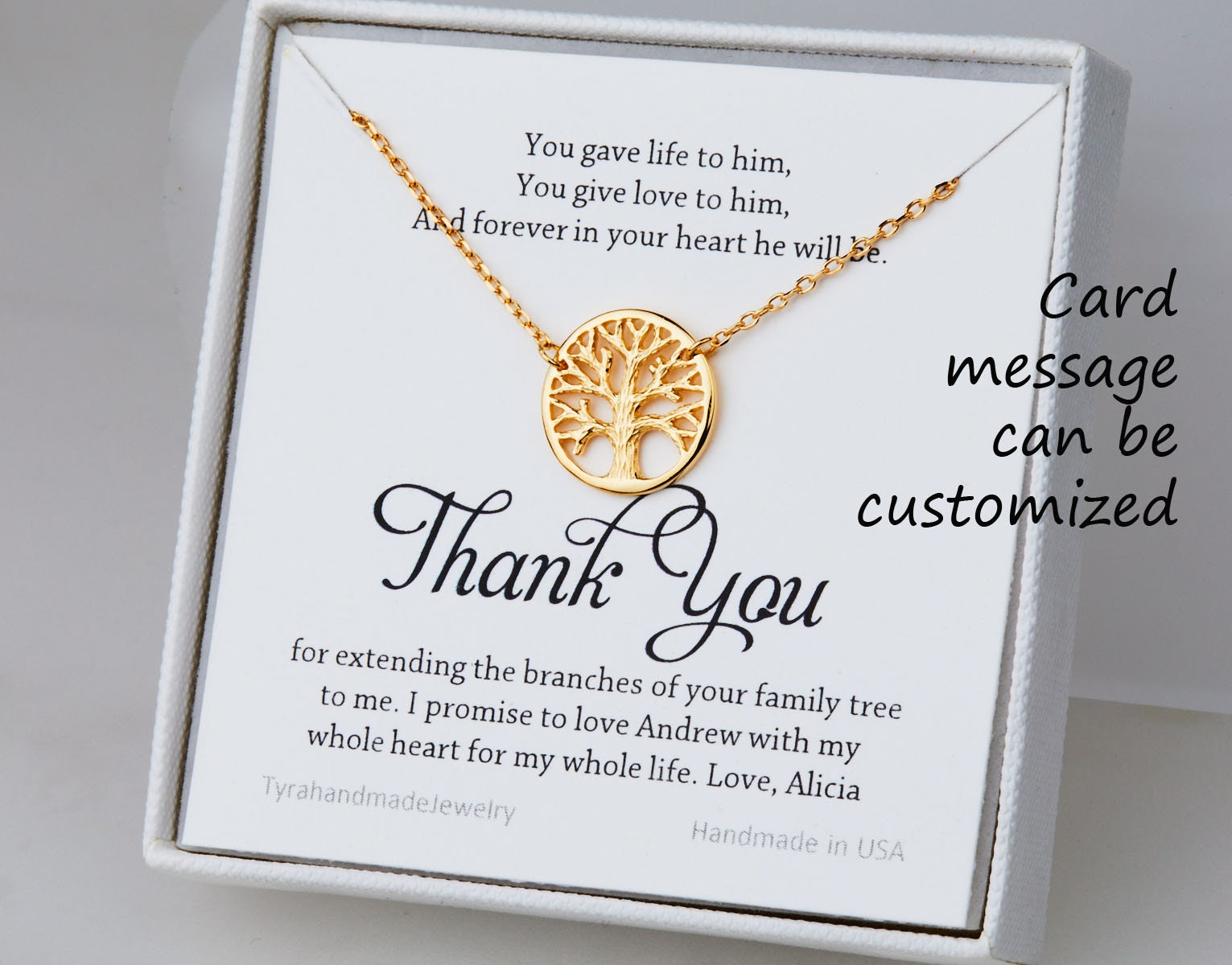 mother of the groom family tree necklace