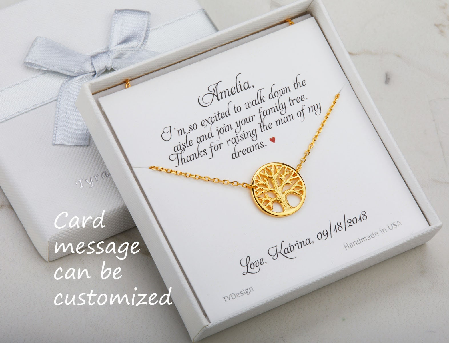 mother of the groom family tree necklace