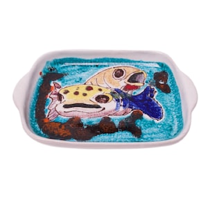 Mid-Century Italian Modern Ceramic &quot;Fish&quot; Tray