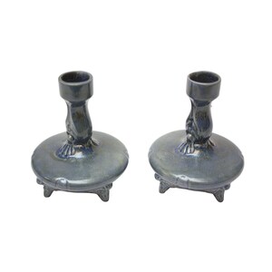 Vintage Loma Stoneware Candleholders - a Pair
