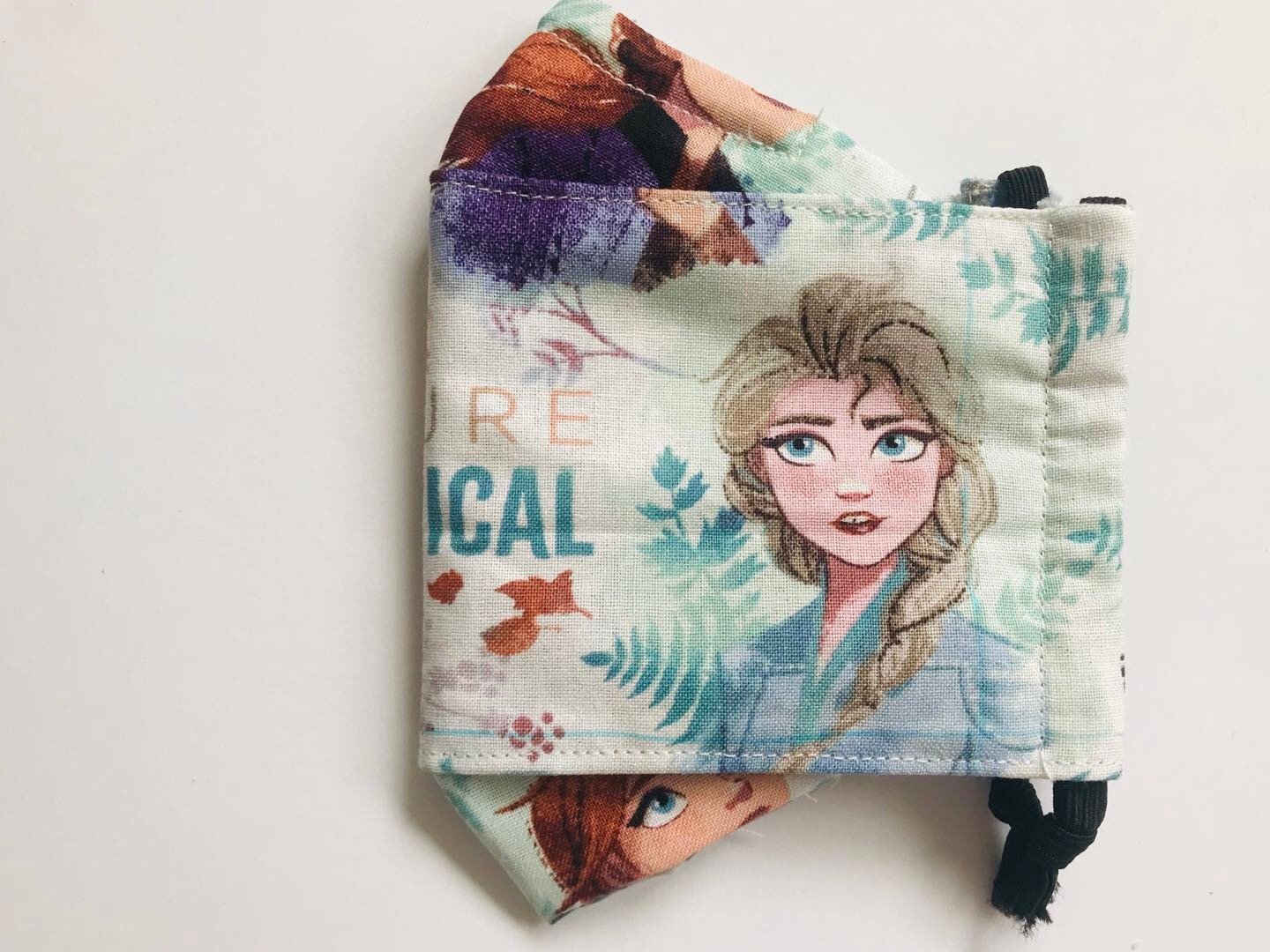 Disney Frozen Elsa Anna Fabric Face Mask With Nose Wire & Filter Pocket ...