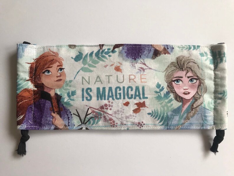 Disney Frozen Elsa Anna Fabric Face Mask With Nose Wire & Filter Pocket ...
