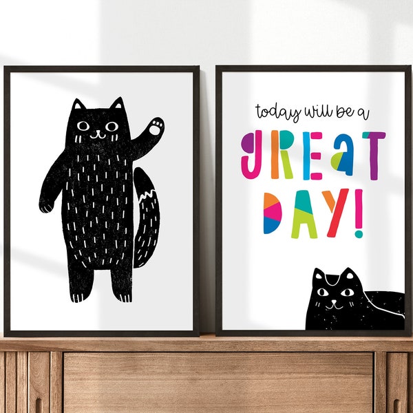 Motivational Cat Poster - Etsy