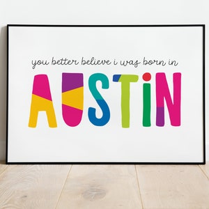 Custom Nursery Art, Regalo para niños, Ciudad natal, Habitación para niños, Impresión digital, Habitación para bebés, Baby Shower, Estado personalizado, Ciudad personalizada, Lugar de nacimiento imagen 1