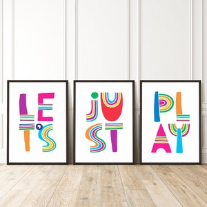 Playroom Poster, Kids Print, Colorful Art Print, Cute Kids Prints, Playroom Art, Bright Kids Art, Play Print, Fun Art Print, Colorful Art