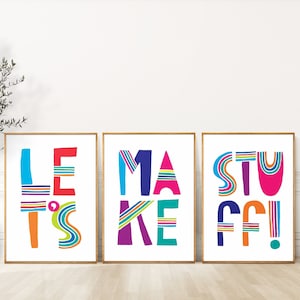 Playroom Poster, Kids Print, Colorful Art Print, Cute Kids Prints, Playroom Poster, Bright Kids Art, Art Print, Funky Art Print, Fun Art