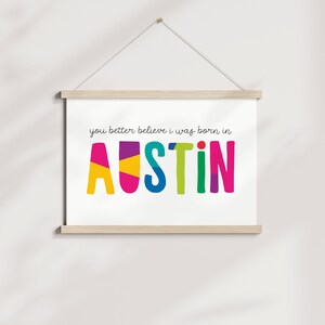 Custom Nursery Art, Regalo para niños, Ciudad natal, Habitación para niños, Impresión digital, Habitación para bebés, Baby Shower, Estado personalizado, Ciudad personalizada, Lugar de nacimiento imagen 3