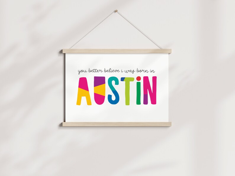Custom Nursery Art, Regalo para niños, Ciudad natal, Habitación para niños, Impresión digital, Habitación para bebés, Baby Shower, Estado personalizado, Ciudad personalizada, Lugar de nacimiento imagen 3
