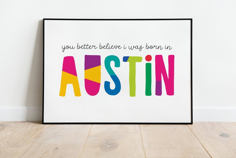 Custom Nursery Art, Regalo para niños, Ciudad natal, Habitación para niños, Impresión digital, Habitación para bebés, Baby Shower, Estado personalizado, Ciudad personalizada, Lugar de nacimiento imagen 1