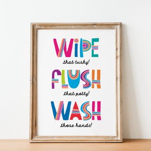Bathroom Print for Kids, Kids Prints, Kids Poster, Bathroom Print, Kids ...