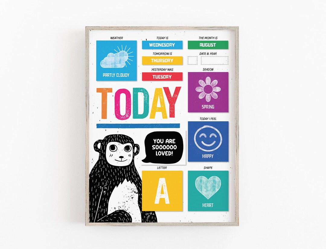Morning Board Cards and Chart Editable Circle Time Board Toddler ...