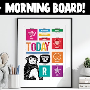 Daily Morning Board Calendar for Kids Weather Chart For Kids Printable Daily Calendar For Kids Weather Chart Circle Time Kids Homeschool