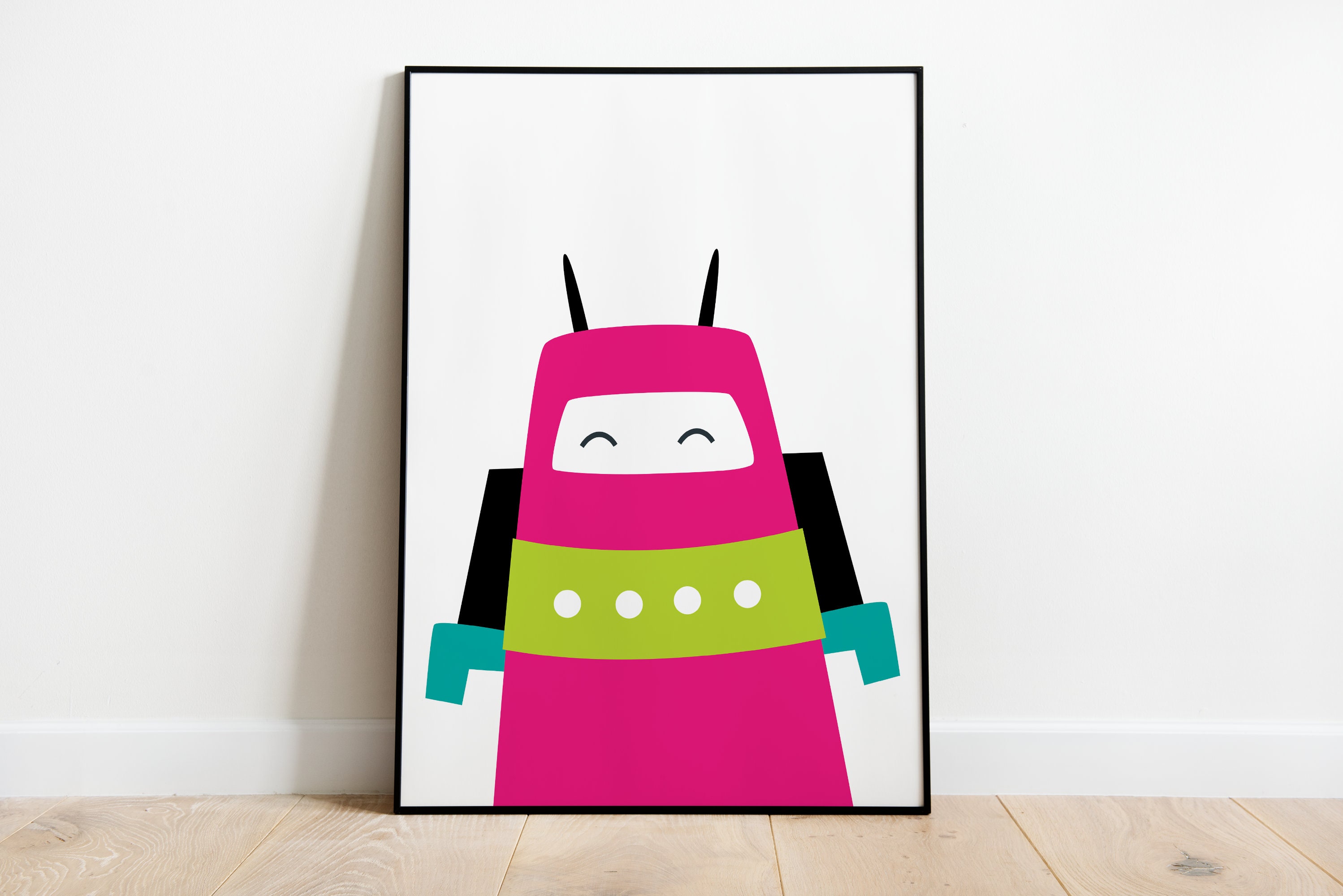 Set of 3 Robot Posters Kids Room Posters Robot Print Etsy