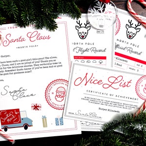 Carta editável do Papai Noel, Carta personalizada do Papai Noel, Carta imprimível do Papai Noel, Natal para crianças, Carta editável do Papai Noel, Papai Noel