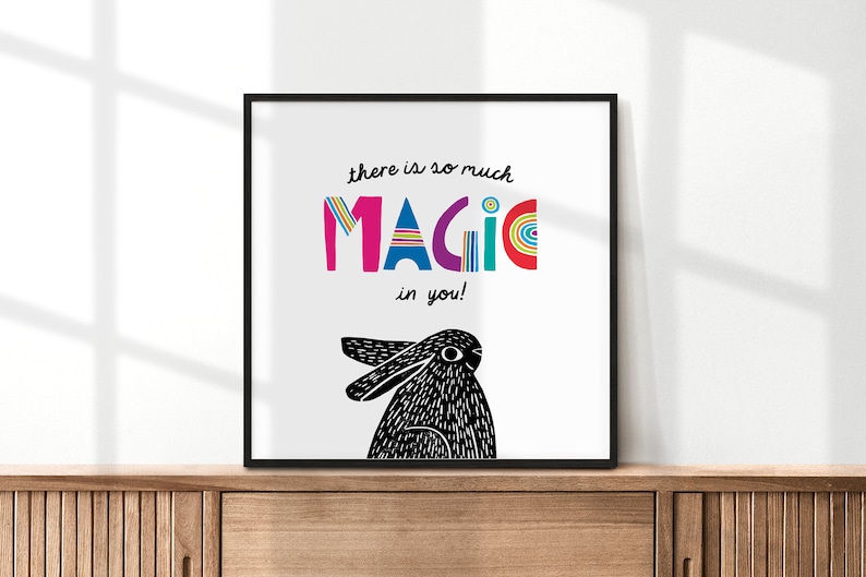 Rabbit Kids Print, Positive Affirmations, Cute Bunny Print, Printable ...